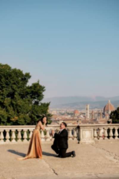 Surprise Proposal at San Miniato Panoramic Terrace, Florence - 1
