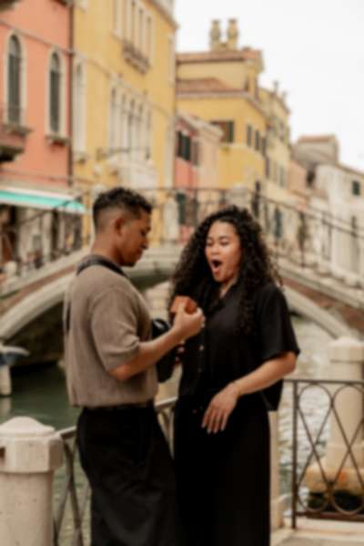 Surprise Proposal by a Canal Bridge in Venice - 2