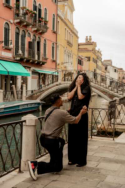 Surprise Proposal by a Canal Bridge in Venice - 3