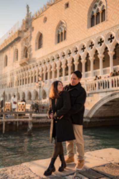 Winter Surprise Proposal on a Gondola in Venice - 3